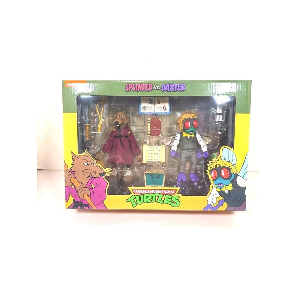NECA Teenage Mutant Ninja Turtles Splinter & Baxter Action Figure